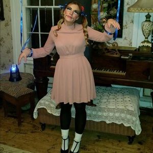 Pale Pink Long Sleeve Dress